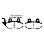 τακάκια 9012TVD (FA264) SYM/PGO NAGANO