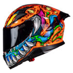 Κράνος Pilot Snake sv ECE 22.06 Reptile-X fluo πορτοκαλί + extra φυμέ ζελατίνα