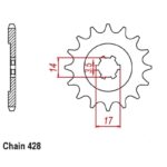 Γρανάζι KAWASAKI KAZER/DINAMIK/KRISTAR Τ14 SFR TAIWAN