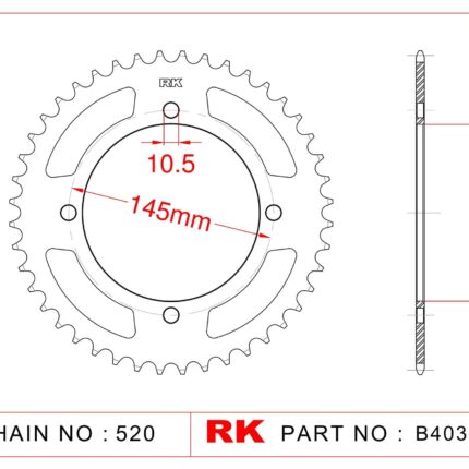 ΓΡΑΝΑΖΙ 857-45 XV250 RK 520-125-145-4T