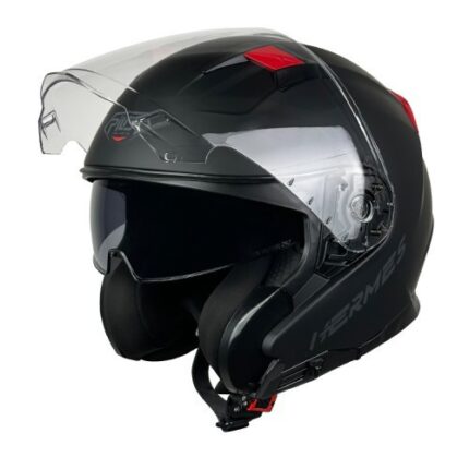 Κράνος Pilot Hermes SV Special Edition μαύρο ματ/κόκκινο PIL000KRA156