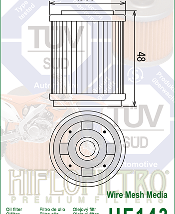 ΦΙΛΤΡΟ ΛΑΔΙΟΥ HF143 HIFLO