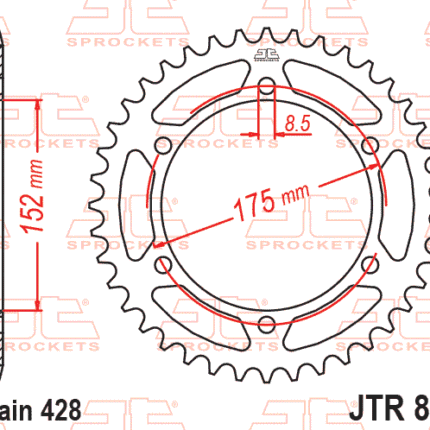 ΓΡΑΝΑΖΙ JTR 839 52 DT200 / DTR125 428-152-175-6T YAMAHA