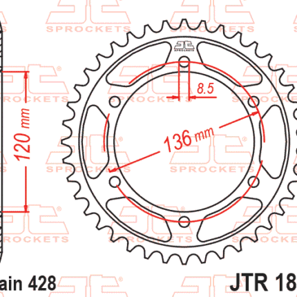 ΓΡΑΝΑΖΙ DT-225  428-120-136-6T YAMAHA TZR 125 R 92-93