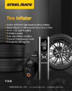 ΤΡΟΜΠΑ ΗΛΕΚΤΡΙΚΗ ΜΙΝΙ (TIRE INFLATOR) ME ΦΑΚΟ STEELMATE - Image 3