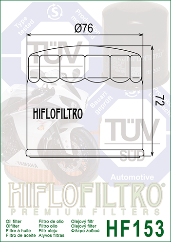 HF153 ΦΙΛΤΡΟ ΛΑΔΙΟΥ HF153 RACING HIFLO - Image 1