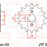 ΓΡΑΝΑΖΙ JTF569 15 XV250  520-21-25-6T